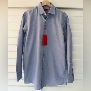 HUGO Men's Striped Blue Shirt